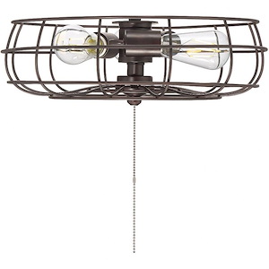19.5W 3 LED Fan Light Kit-Industrial Style with Farmhouse and Craftsman Inspirations-5 inches tall by 15.75 inches wide
