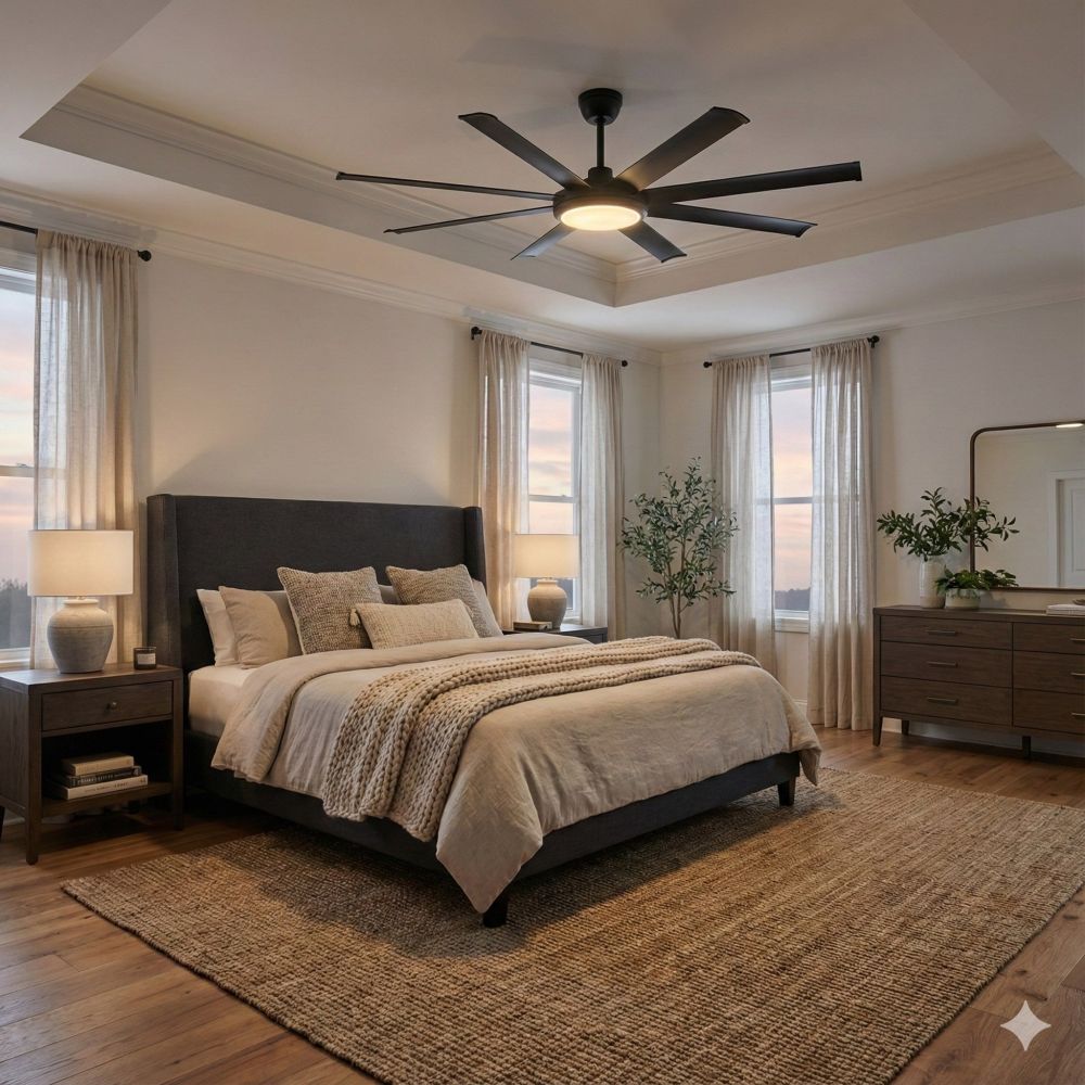 Sky Plus Fans SkyX - 2149-MB - Antares SkyFan 60in 8 Blade Ceiling Fan and Light Kit ...