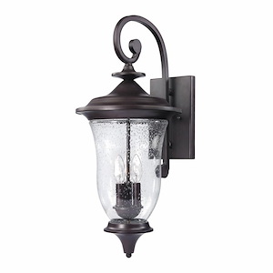 Trinity - 3 Light Outdoor Wall Sconce-26 Inches Tall and 12 Inches Wide