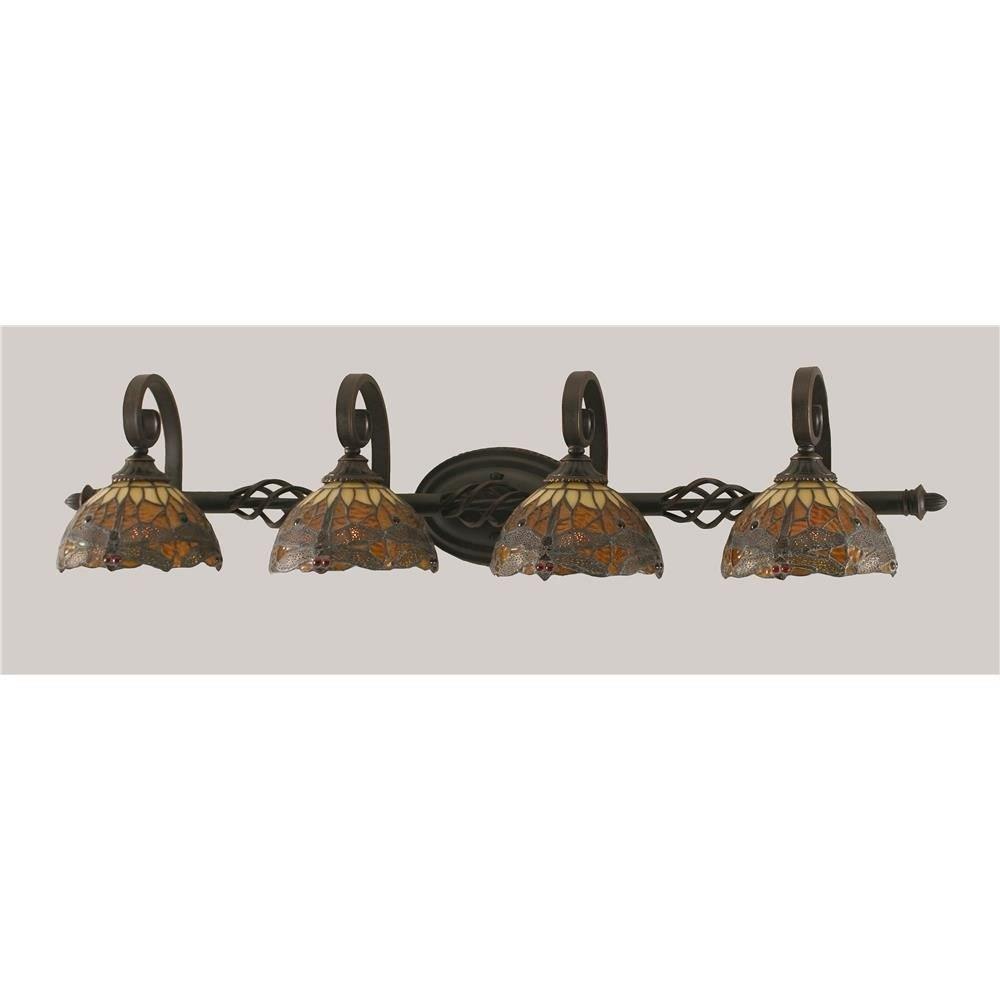 Elegante - 4 Light Bath Bar-8.75 Inches Tall and Inches Wide