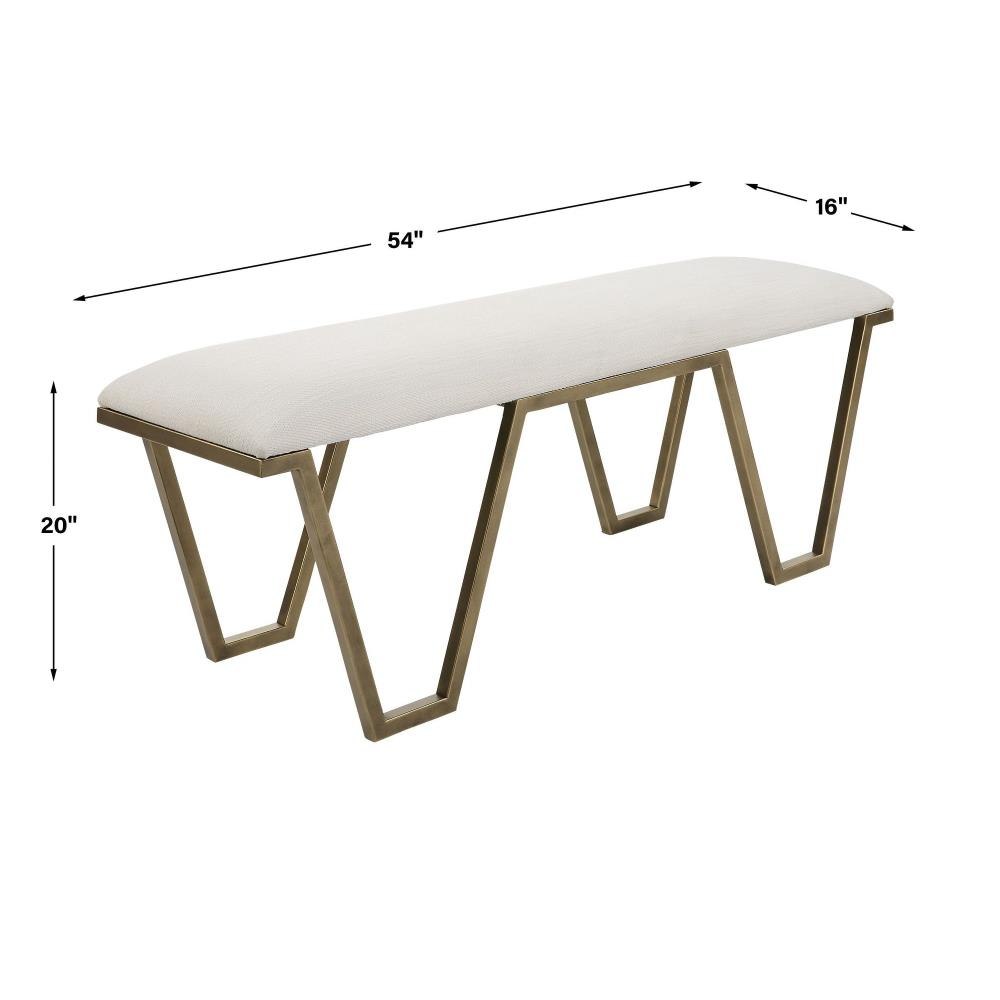 Uttermost - 23676 - Farrah - 53.75 Inch Geometric Bench