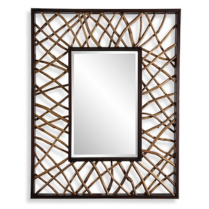 Teak Maze - Rectangular Mirror-56 Inches Tall and 44 Inches Wide - 1339719