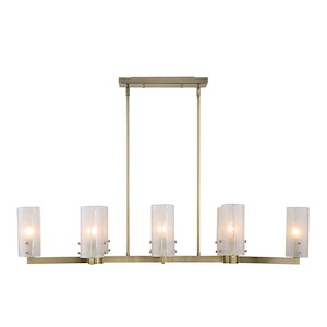 Mistie - 8 Light Linear Chandelier-9 Inches Tall and 45 Inches Wide - 1364925