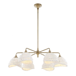 Biddeford - 6 Light Pendant-11 Inch Tall and 36 Inch Wide - 1378924