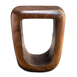 Loophole - 18 Inch Wooden Accent Stool - 16 inches wide by 14 inches deep - 1011591