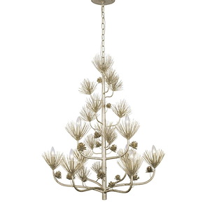 Pinion - 9 Light 2-Tier Chandelier In Farmhouse Style-39 Inches Tall and 34 Inches Wide