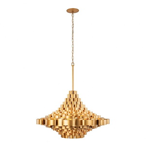Totally Tubular - 10 Light Pendant In Mid-Century Modern Style-24.75 Inches Tall and 36 Inches Wide