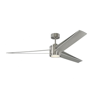 Monte Carlo Fans-Armstrong-3 Blade Ceiling Fan with Handheld Control and Includes Light Kit in Modern Style-60 Inch Wide by 14.1 Inch High