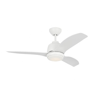 Avila Coastal- 3 Blade Ceiling Fan with Light Kit-15.2 Inches Tall and 44 Inches Wide