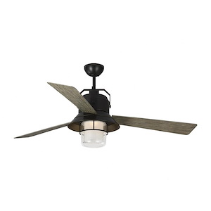 Monte Carlo Fans-Boynton-3 Blade Ceiling Fan with Handheld Control and Includes Light Kit in Outdoor Style-54 Inch Wide by 19.8 Inch High
