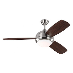 Monte Carlo Fans-3 Blade Ceiling Fan with Handheld Control and Includes Light Kit-52 Inch Wide by 15.7 Inch High