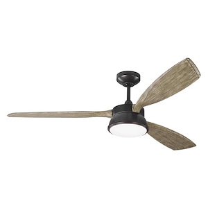 Monte Carlo Fans-Destin-3 Blade Ceiling Fan with Handheld Control and Includes Light Kit in  Style-57 Inch Wide by 13.69 Inch High