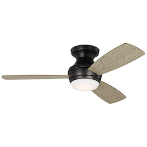 Monte Carlo Fans-Ikon-3 Blade Ceiling Fan with Light Kit In Modern Style-10.8 Inch Tall and 44 Inch Wide