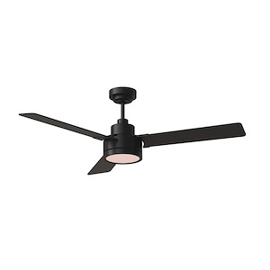 Monte Carlo Fans-Jovie-3 Blade Ceiling Fan with Light Kit In Modern Style-15.4 Inch Tall and 52 Inch Wide