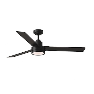 Monte Carlo Fans-Jovie-3 Blade Ceiling Fan with Light Kit In Modern Style-14.7 Inch Tall and 58 Inch Wide