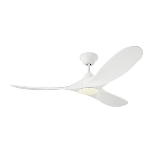 Monte Carlo Fans-Maverick II LED-3 Blade Ceiling Fan with Handheld Control and Includes Light Kit in Modern Style-52 Inch Wide by 13.8 Inch High