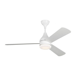 Monte Carlo Fans-Streaming Smart-3 Blade Ceiling Fan With Light Kit and Remote Control In Modern Style-17.9 Inch Tall and 52 Inch Wide