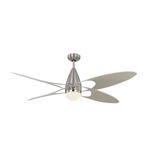 Monte Carlo Fans-Butterfly-4 Blade Ceiling Fan with Handheld Control and Includes Light Kit in Modern Style-54 Inch Wide by 15.81 Inch High
