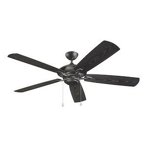 Monte Carlo Fans-Cyclone-5 Blade Ceiling Fan with Pull Chain Control in Outdoor Style-60 Inch Wide by 13.94 Inch High