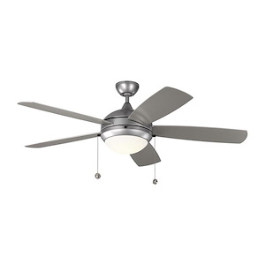 Monte Carlo Fans-Discus Outdoor-5 Blade Ceiling Fan with Light Kit in Modern Style-52 Inch Wide by 15.4 Inch High