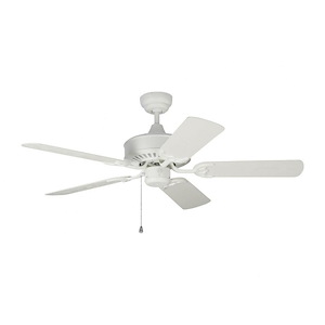 Monte Carlo Fans-Haven-5 Blade Outdoor Ceiling Fan with Pull Chain Control in Outdoor Style-44 Inch Wide by 13.9 Inch High - 820114