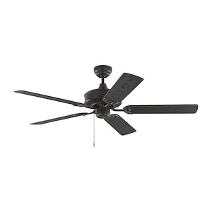 Monte Carlo Fans-Haven-5 Blade Outdoor Ceiling Fan with Pull Chain Control in Outdoor Style-52 Inch Wide by 13.9 Inch High
