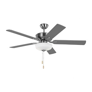 Monte Carlo Fans-Linden-5 Blade Ceiling Fan with Light Kit In Traditional Style-17.2 Inch Tall and 52 Inch Wide