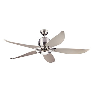Monte Carlo Fans-5 Blade Ceiling Fan with Handheld Control Remote and Includes Light Kit-56 Inch Wide by 16.19 Inch High