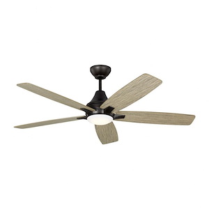 Monte Carlo Fans-Lowden-5 Blade Ceiling Fan With Light Kit and Remote Control In Casual_Cottage Style-16 Inch Tall and 52 Inch Wide - 1214107