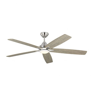 Monte Carlo Fans-Lowden Smart-5 Blade Ceiling Fan With Light Kit and Remote Control In Rustic Style-14.9 Inch Tall and 60 Inch Wide