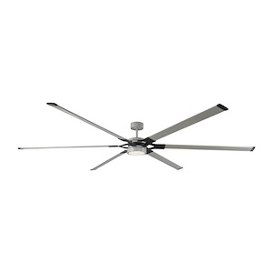 Monte Carlo Fans-Loft-6 Blade Ceiling Fan with Handheld Control and Includes Light Kit in Style-96 Inch Wide by 13 Inch High