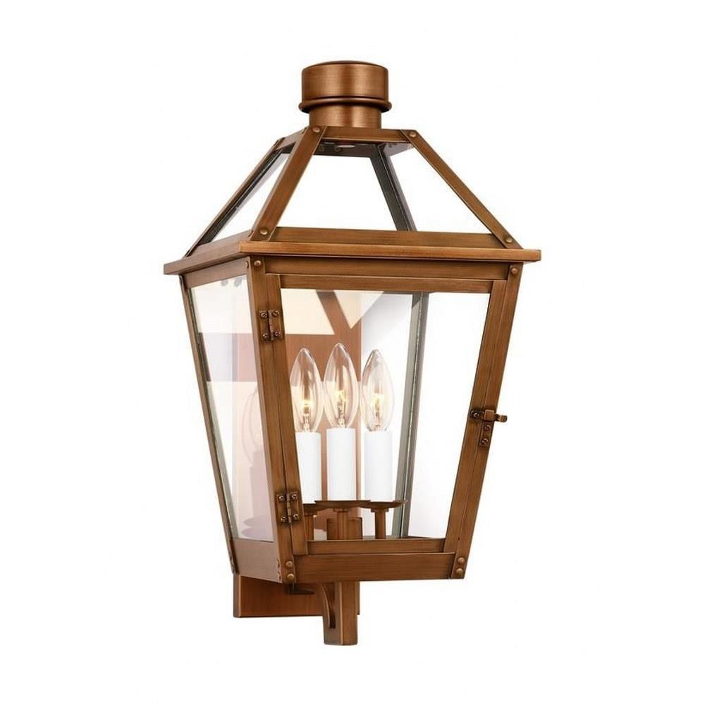 Visual Comfort Studio - CO1383NCP - Three Light Wall Lantern - Hyannis - Natural Copper