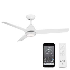 Mocha - 3 Blade Ceiling Fan with Light Kit In Traditional Style-13 Inches Tall and 54 Inches Wide