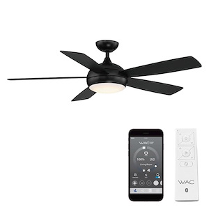 Odyssey-5 Blade Ceiling Fan with Light Kit and Remote Control in Traditional Style-52 Inches Wide by 15.56 Inches High