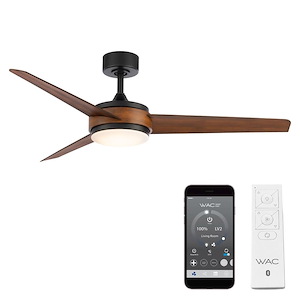 Mod - 3 Blade Ceiling Fan with Light Kit In Contemporary Style-14.1 Inches Tall and 54 Inches Wide