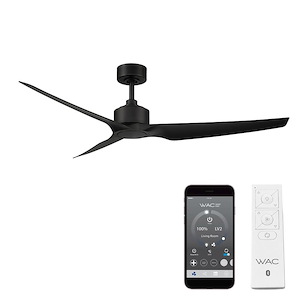 Stella - 3-Blade Smart Ceiling Fan with Remote Control In Transitional Style-14 Inches Tall and 60 Inches Wide