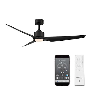 Stella - 3-Blade Smart Ceiling Fan with Light Kit and Remote Control In Transitional Style-14 Inches Tall and 60 Inches Wide