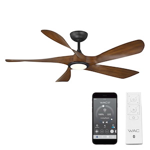 Swirl 5 - 5 Blade Ceiling Fan with Light Kit-12.6 Inch Tall and 54 Inch Wide