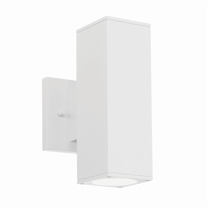 Cubix - 18W 2 LED Double Outdoor Wall Mount In Transitional Style-9.42 Inches Tall and 6 Inches Wide