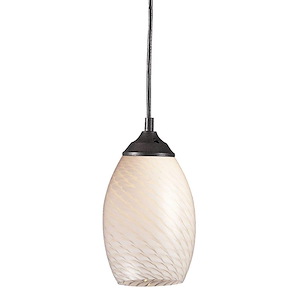 Jazz - 1 Light Mini Pendant in Seaside Style - 5 Inches Wide by 8 Inches High