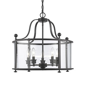 Wyndham - 5 Light Pendant in Old World Style - 21.25 Inches Wide by 20 Inches High