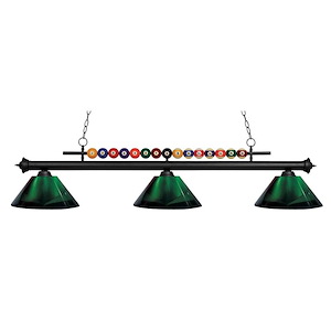 Shark - 3 Light Island/Billiard in Billiard Style - 16 Inches Wide by 15 Inches High - 1222212