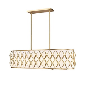 Harden - 10 Light Linear Chandelier In Modern Style-11.75 Inches Tall and 13 Inches Wide - 1325387