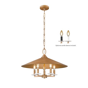Rialto - 5 Light Pendant-14.5 Inch Tall and 22 Inch Wide - 1365371