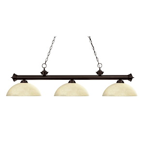 Riviera - 3 Light Island/Billiard in Billiard Style - 14 Inches Wide by 15 Inches High - 382656