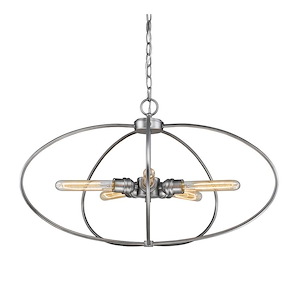Persis - 5 Light Pendant in Utilitarian Style - 28.25 Inches Wide by 16.13 Inches High