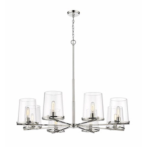 Callista - 8 Light Chandelier In Industrial Style-36 Inches Tall and 44 Inches Wide - 1287820