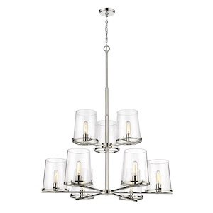 Callista - 9 Light Chandelier In Industrial Style-47 Inches Tall and 38 Inches Wide - 1287950