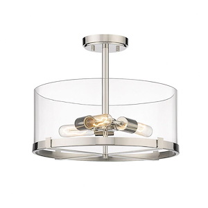 Callista - 3 Light Semi-Flush Mount In Industrial Style-13.5 Inches Tall and 16.5 Inches Wide - 1287812