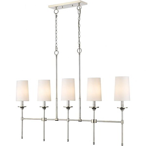 Emily - 5 Light Chandelier In Transitional Style-24 Inches Tall and 5.5 Inches Wide - 1222423